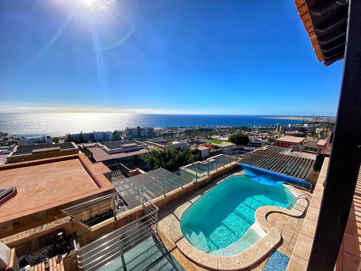 Luxury 5 Star Villa Violetta With Amazing Sea View, Jacuzzi And Heated Pool San Agustín Eksteriør bilde