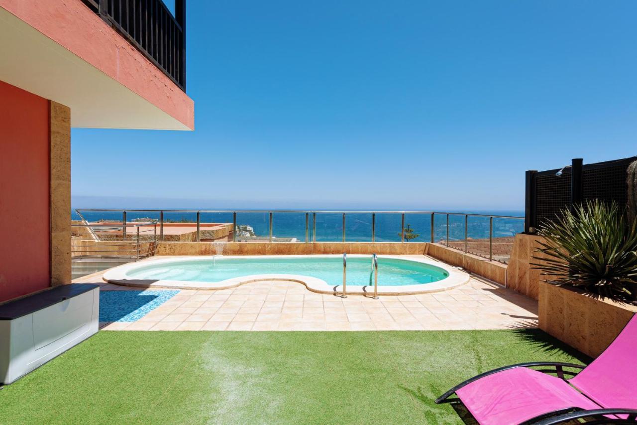 Luxury 5 Star Villa Violetta With Amazing Sea View, Jacuzzi And Heated Pool San Agustín Eksteriør bilde