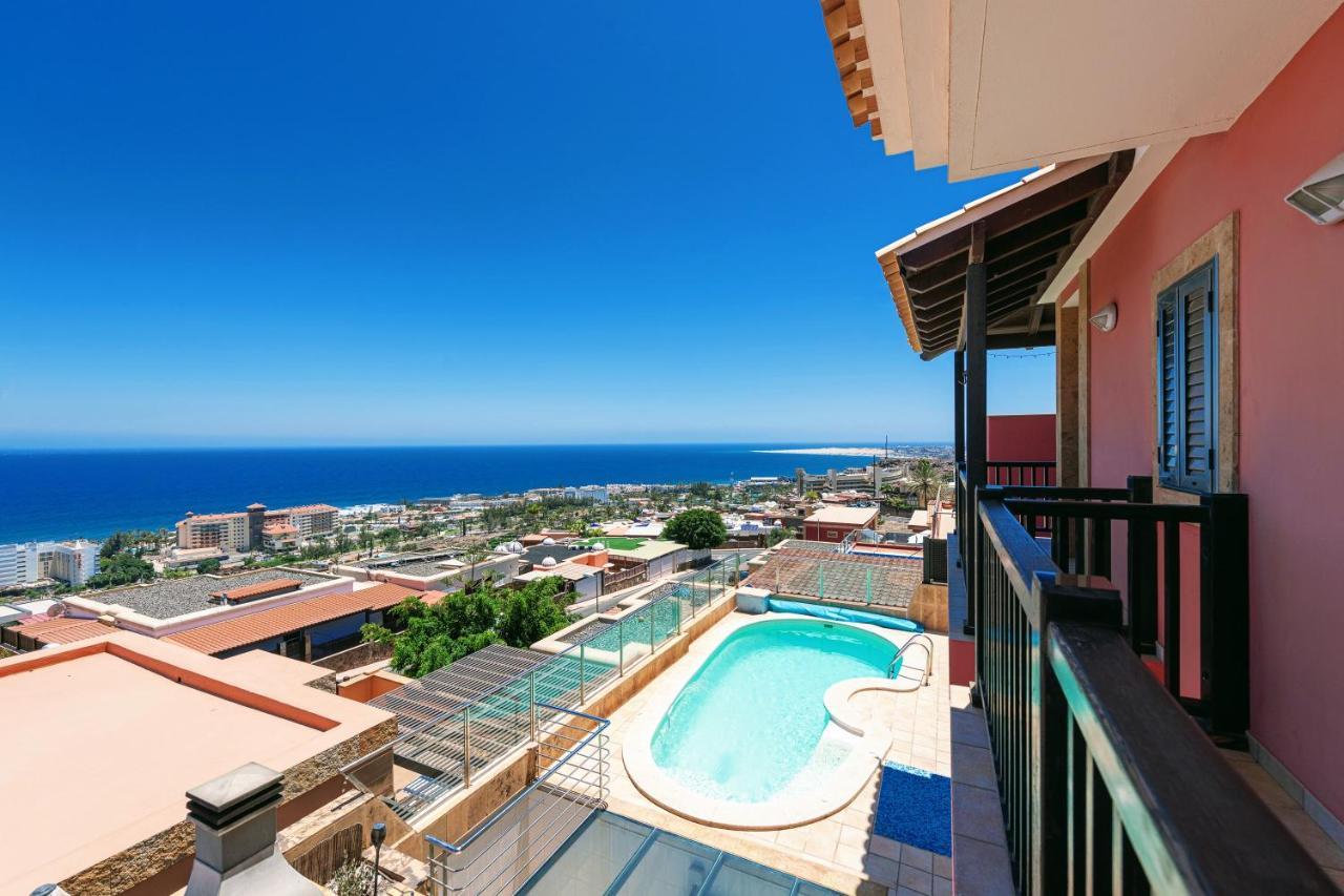 Luxury 5 Star Villa Violetta With Amazing Sea View, Jacuzzi And Heated Pool San Agustín Eksteriør bilde