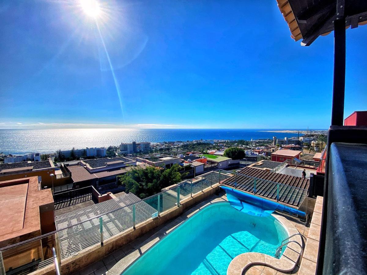 Luxury 5 Star Villa Violetta With Amazing Sea View, Jacuzzi And Heated Pool San Agustín Eksteriør bilde