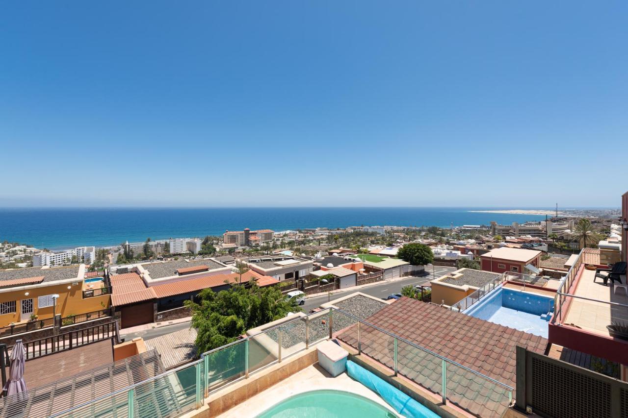 Luxury 5 Star Villa Violetta With Amazing Sea View, Jacuzzi And Heated Pool San Agustín Eksteriør bilde